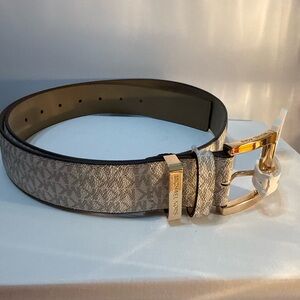 Michael Kors Gray and Gold Men's Belt